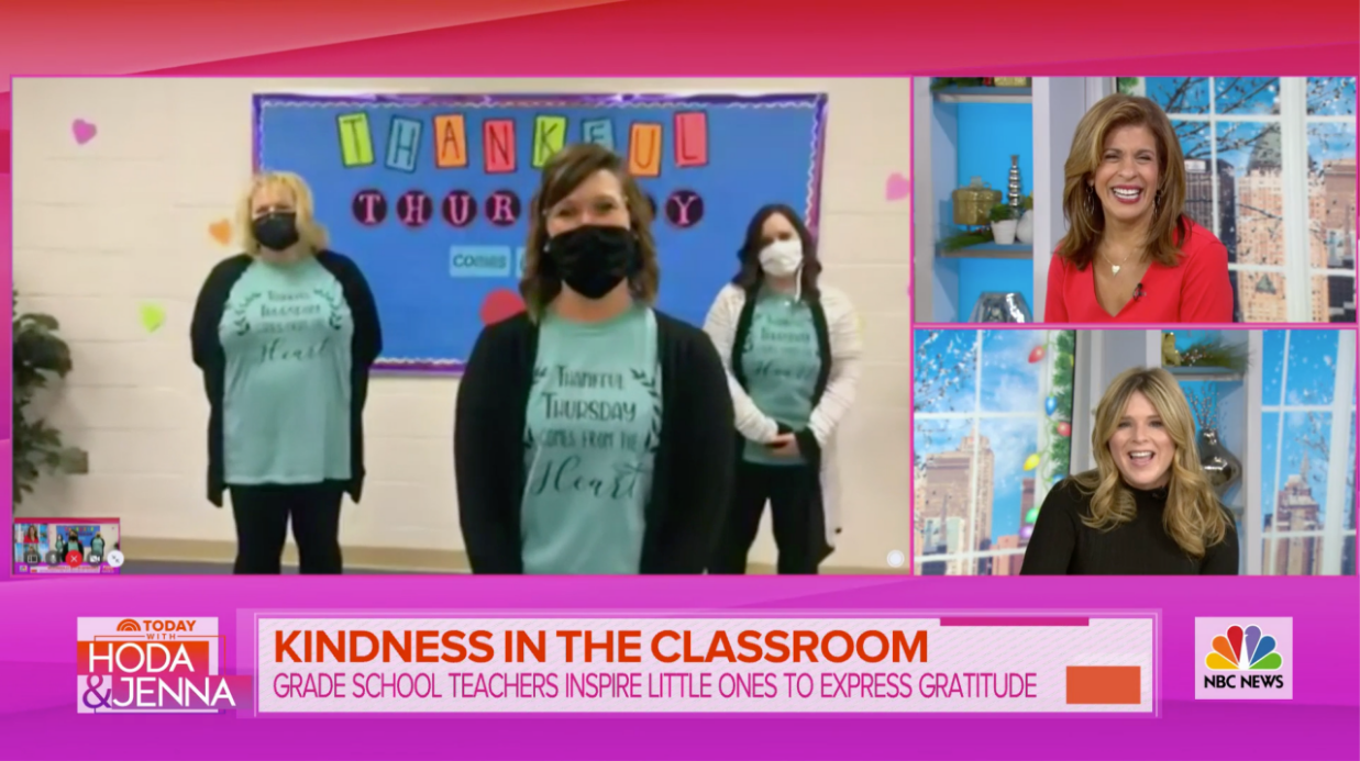 Kindness in the classroom — NBC News screenshot